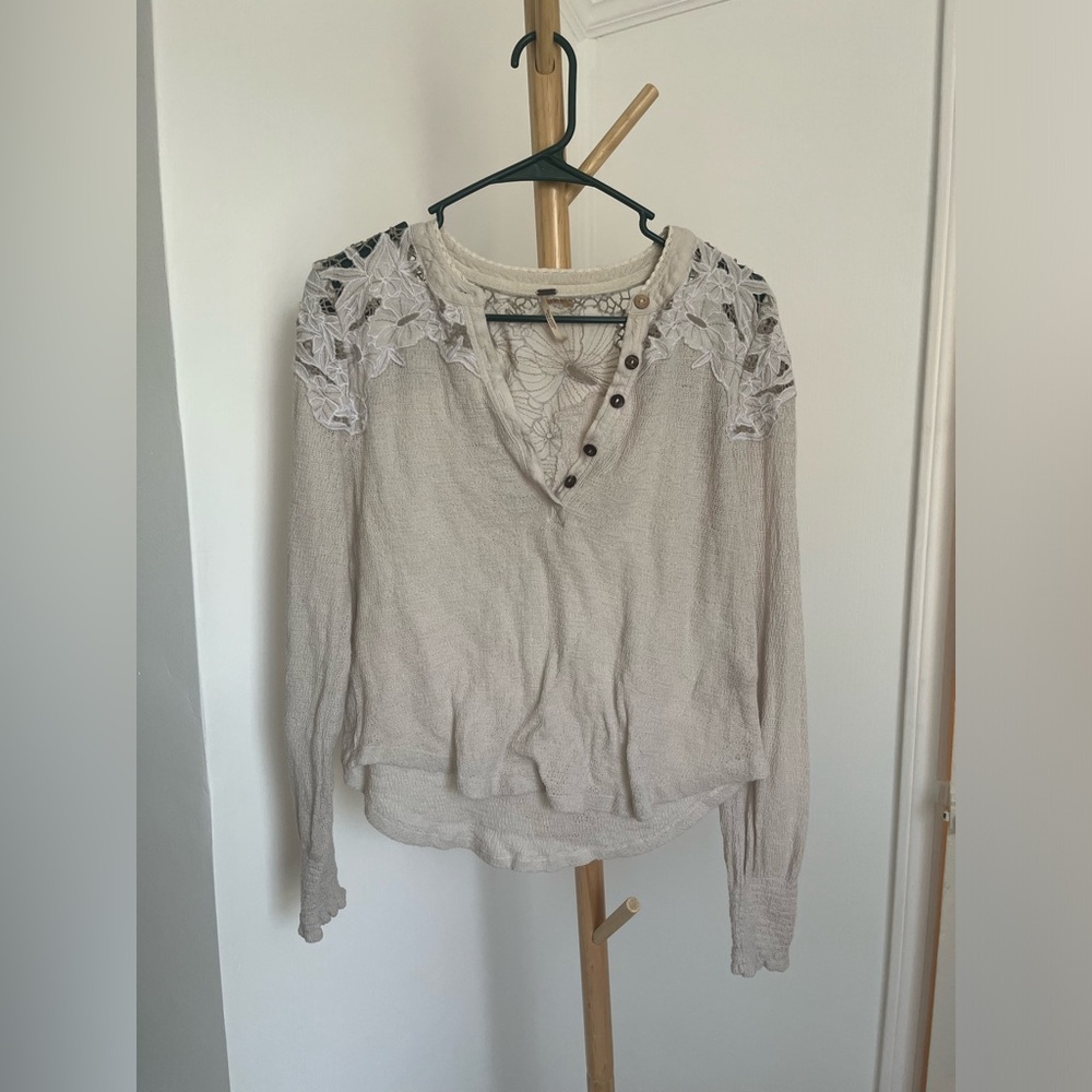 Free People Easy Breezy Henley Top